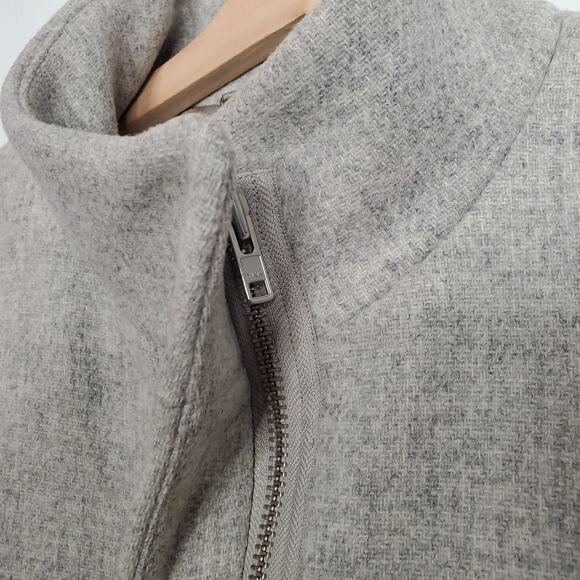 J Crew Cocoon Coat Stadium Cloth by Nello Gori Wool Blend Gray G8447 Size 8 - Picture 5 of 8